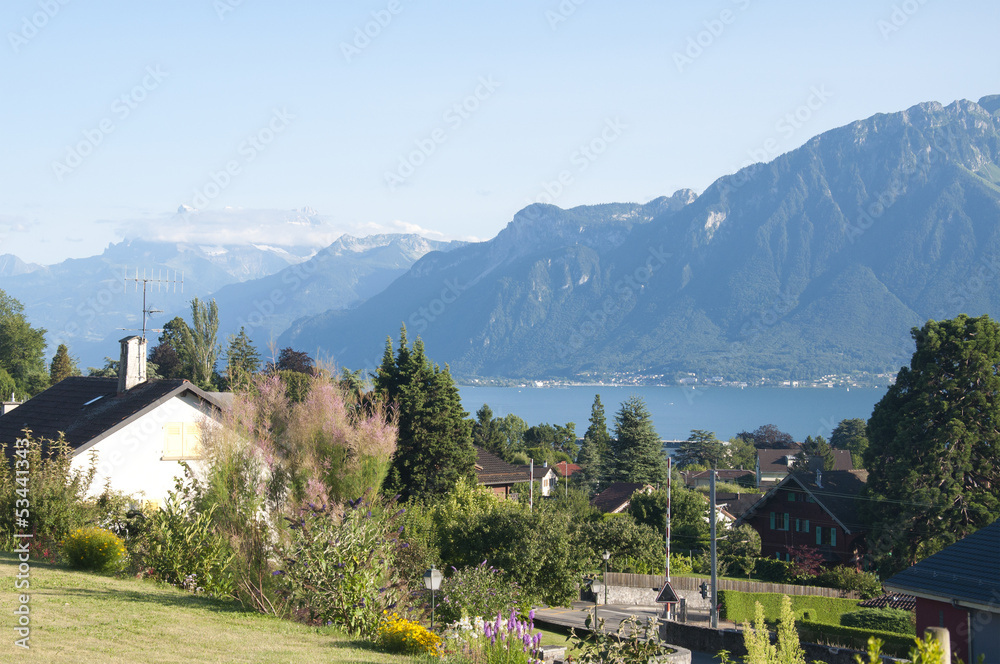 Houses with a view of Lake Geneva