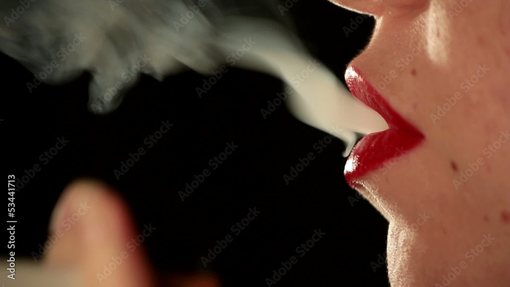 Close up of woman mouth smoking. Find similar in our portfolio.
