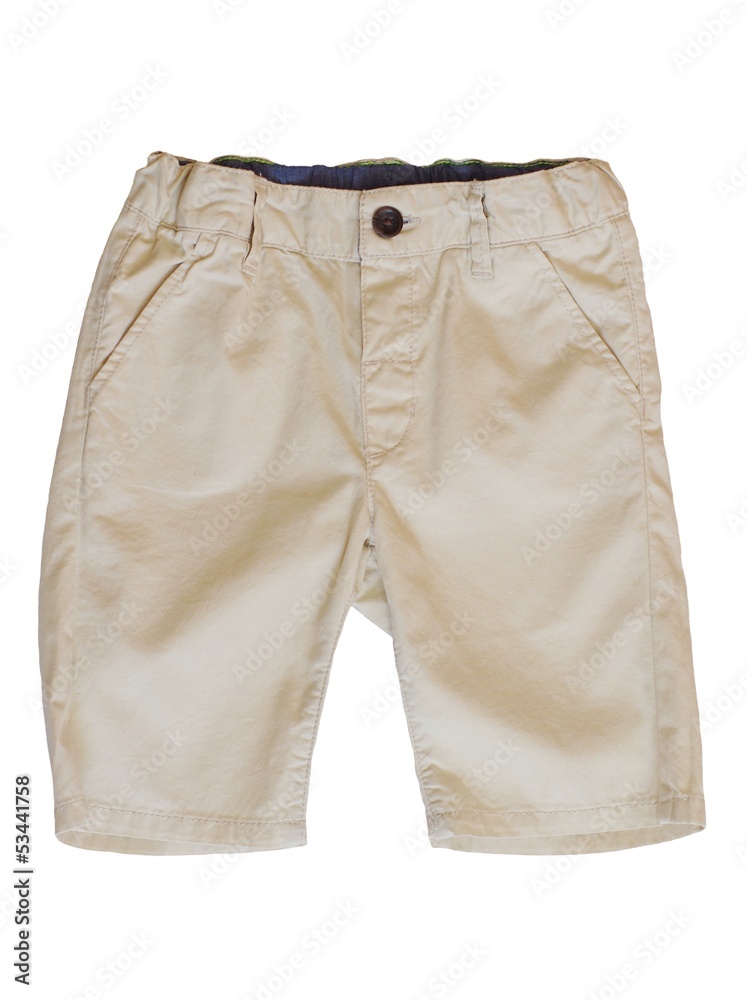 baby summer trousers on white background baby summer trousers on white background