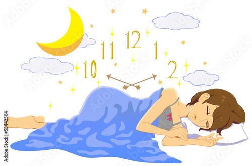 美容と睡眠(背景無)