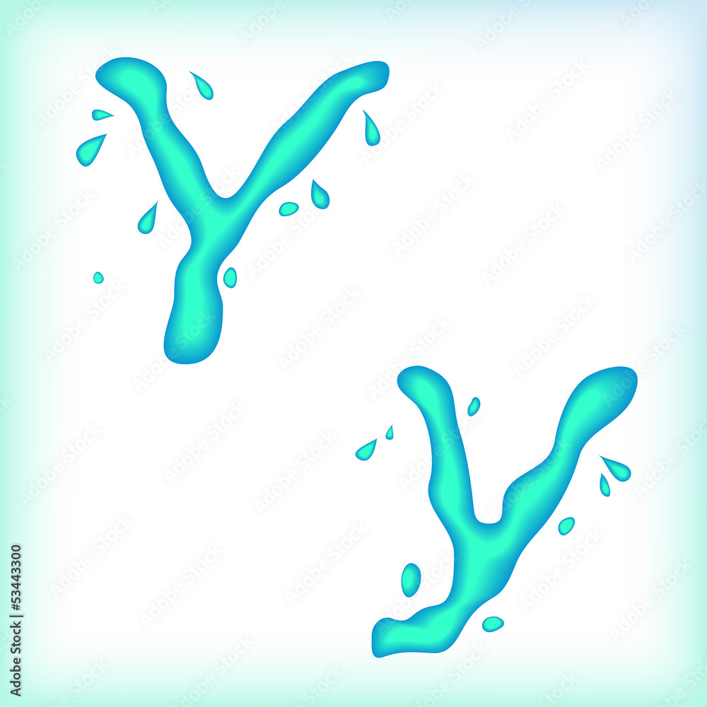 Liquid alphabet. Fluid letters, digits and signs. Liquid alphabet. Fluid letters, digits and signs.