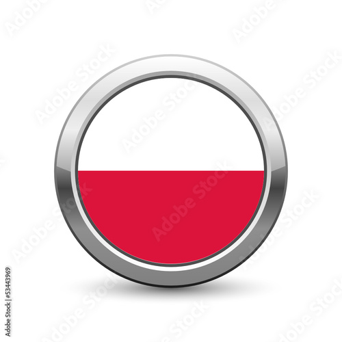 Free Download Polish flag icon web button - GFXLoad