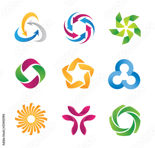 Modern loop logo and icon template