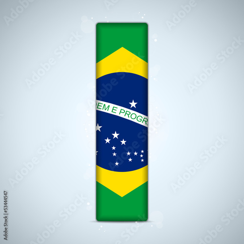 Brazil Flag Brazilian Alphabet Letters Words