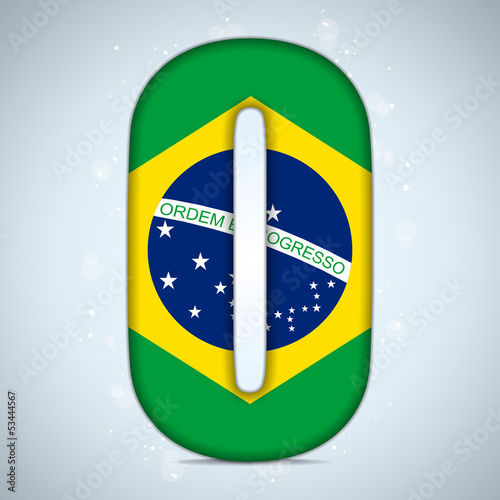 Brazil Flag Brazilian Alphabet Letters Words