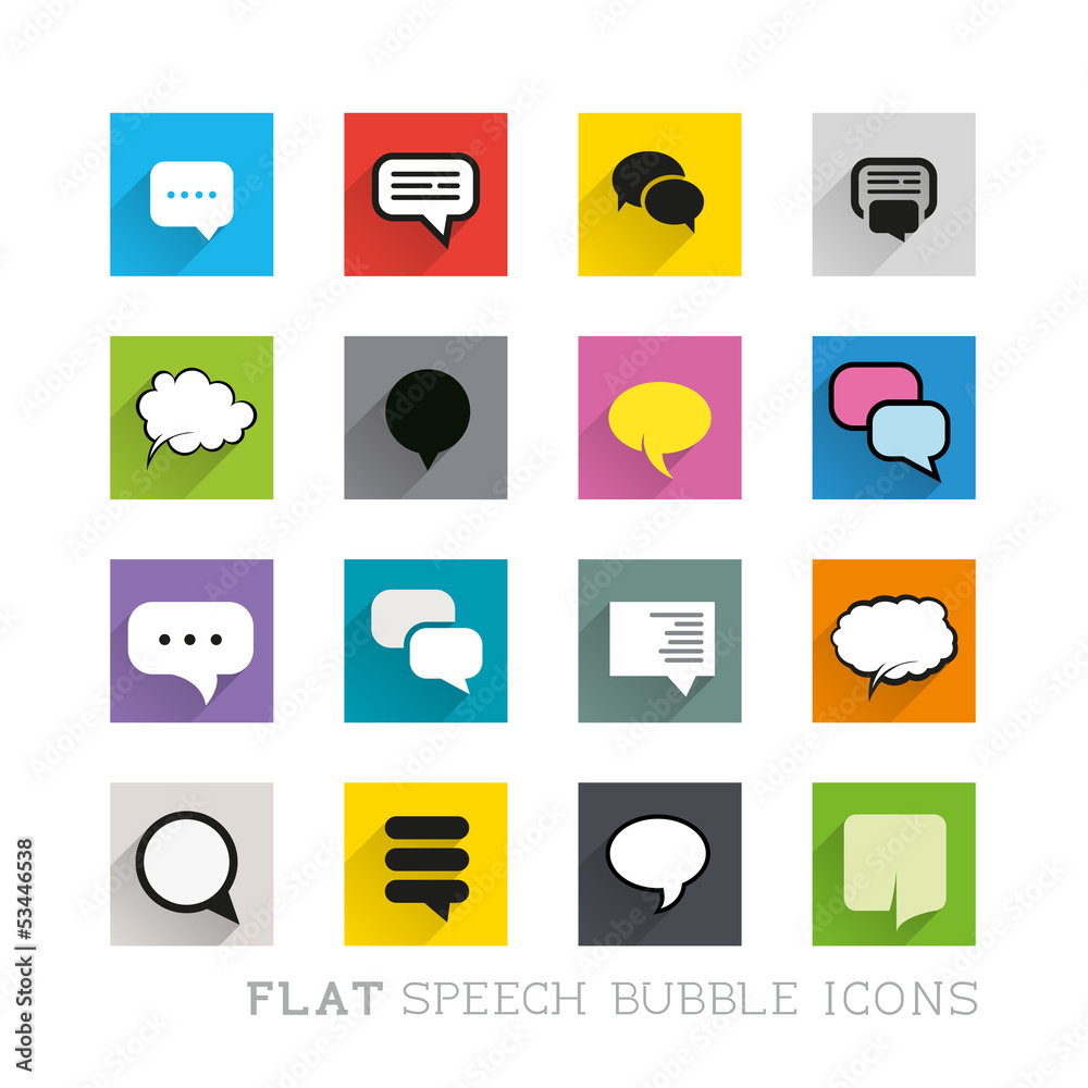 Flat Icons - Speech Bubbles Flat Icons - Speech Bubbles