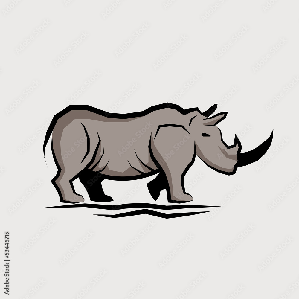 Wild Rhino Vector