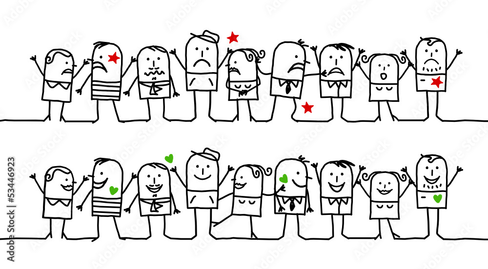 happy & unhappy groups