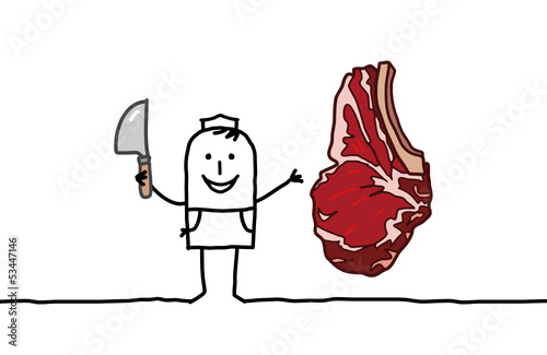 man & beef