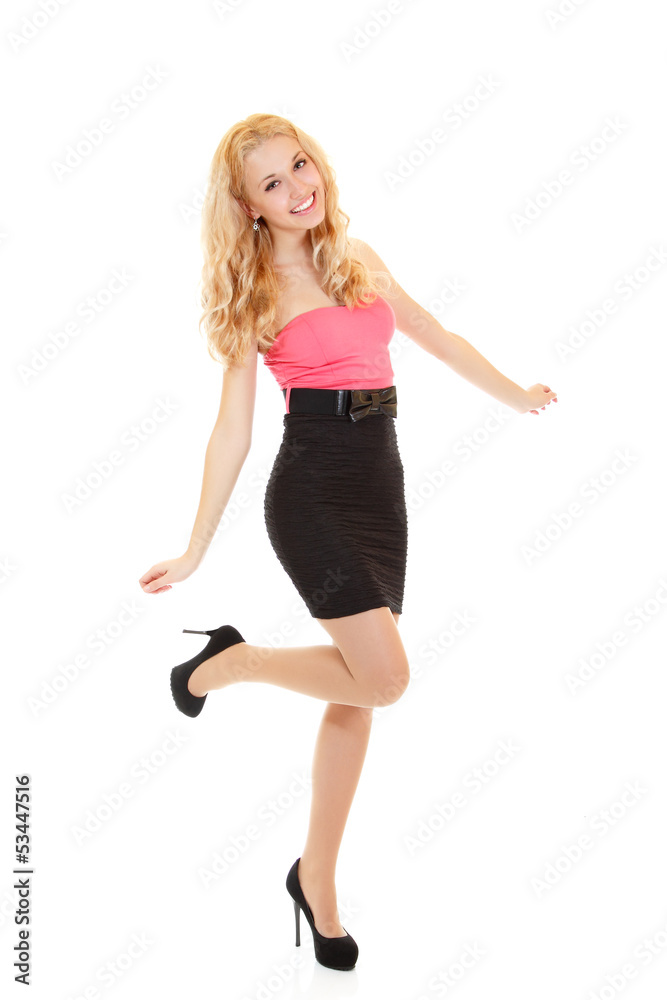 Young beautiful woman, full length portrait Young beautiful woman, full length portrait