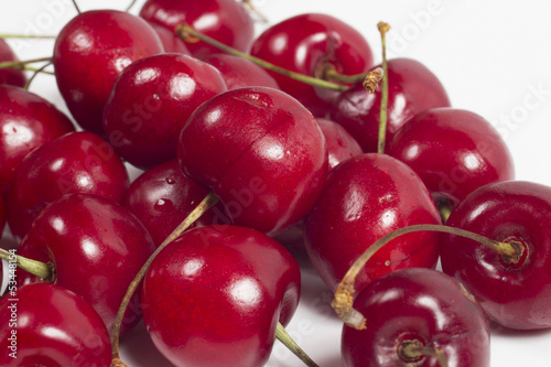 cherry on the white background