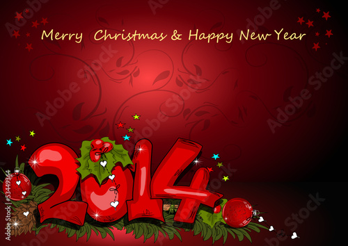 Weihnachten, Silvesterkarte 2014