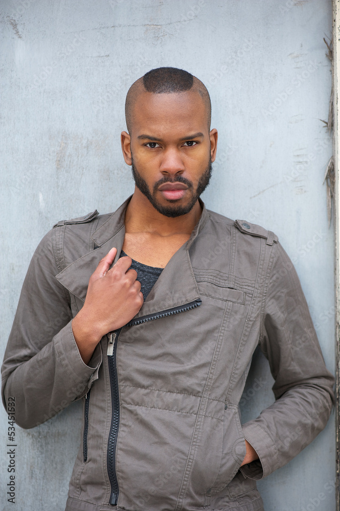 African american fashion model posing outdoors African american fashion model posing outdoors