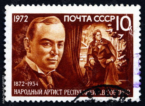 Postage stamp Russia 1972 Leonid Sobinov, Opera Singer