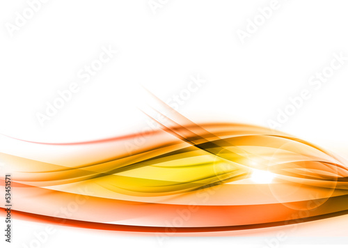orange abstract wave
