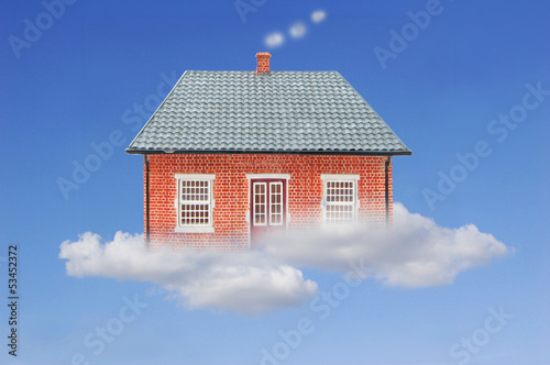 House in clouds