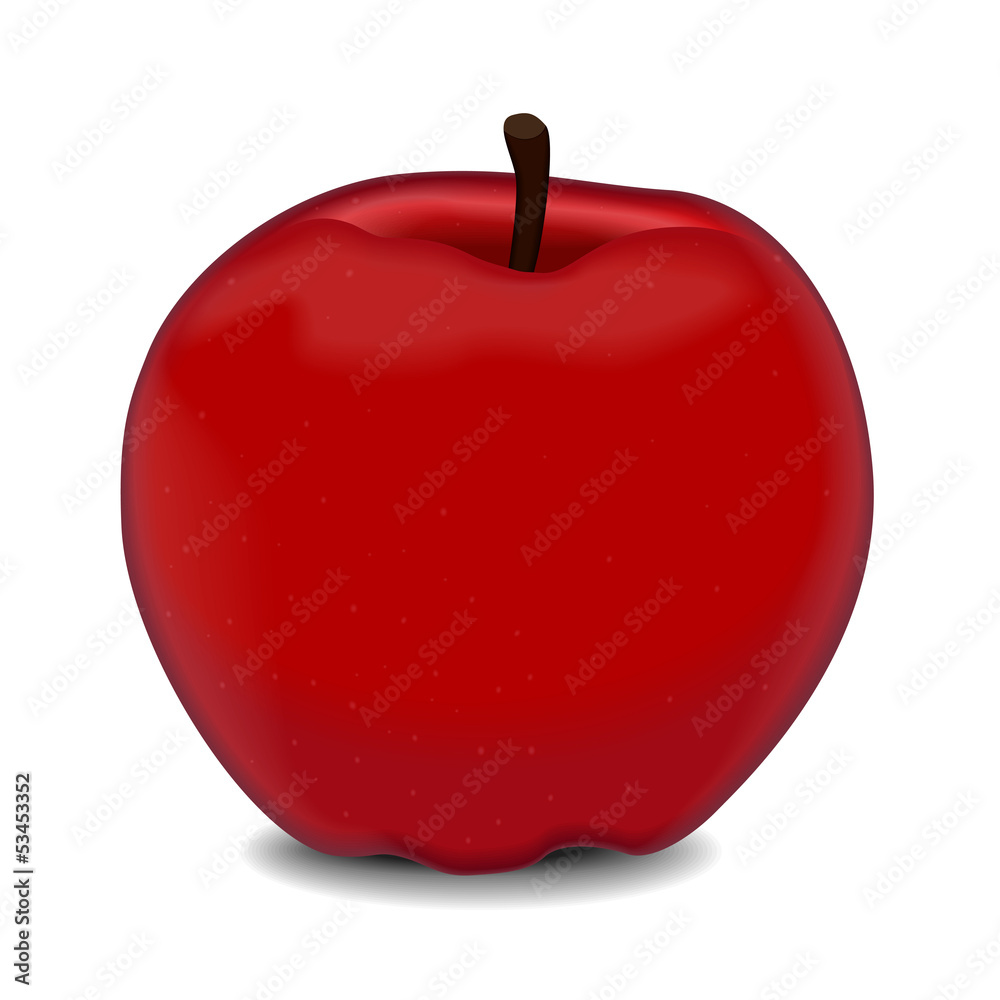 Obraz premium Vector illustration of delicious red apple