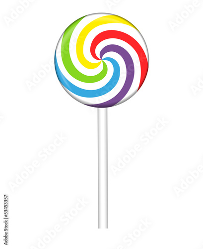 Colorful lollipop, vector illustration