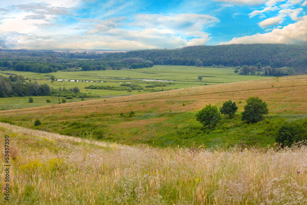 mountain sky green landscape forest nature hill view summer blue mountain sky green landscape forest nature hill view summer blue