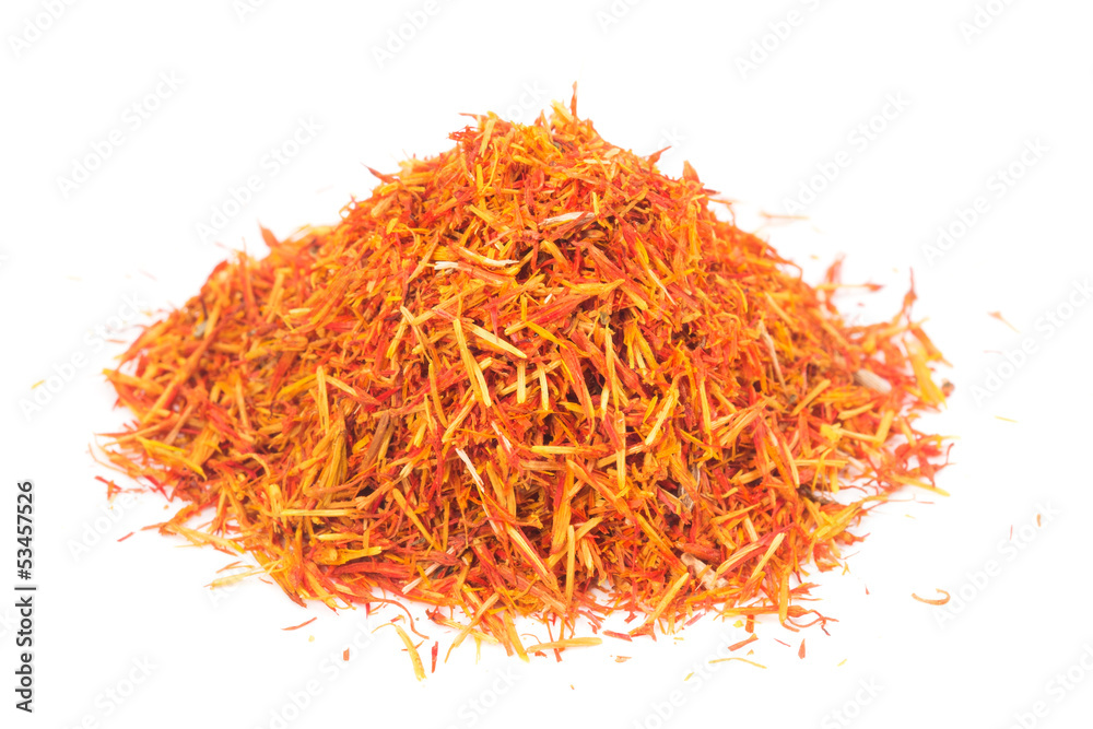 Fototapeta premium Saffron spice isolated on white background