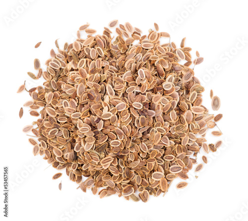 Top view of dill seeds