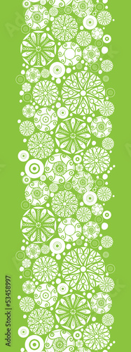 Vector abstract green and white circles vertical seamless