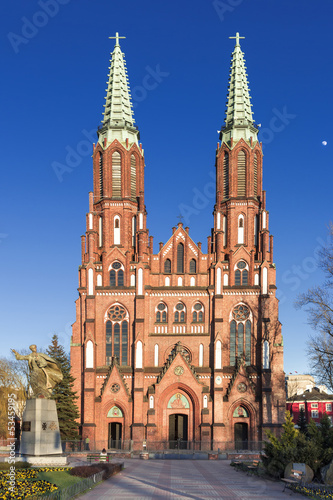 Sights of Poland. Neo - Gothic cathedral st Florian in Warsaw.
