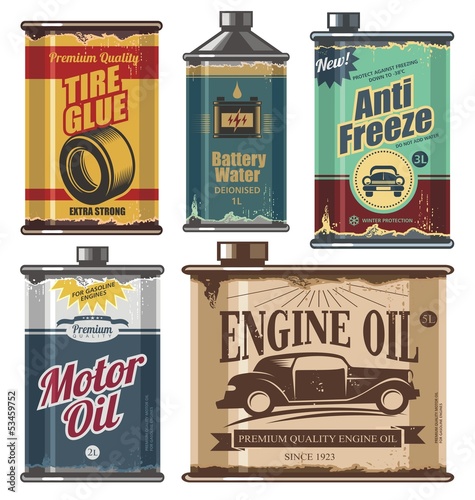 Vintage collection of car and transportation related products