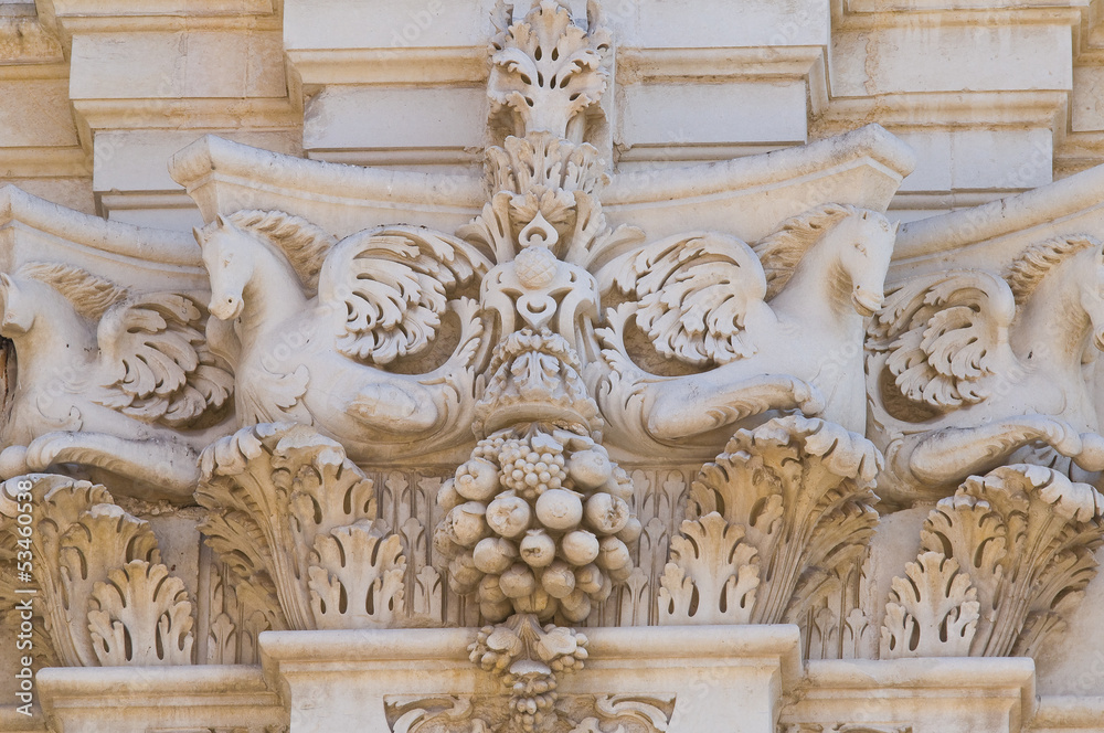 Basilica Church of St. Giovanni Battista. Lecce. Puglia. Italy.