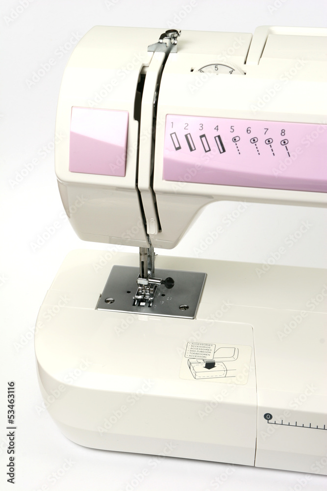 Sewing Machine on White