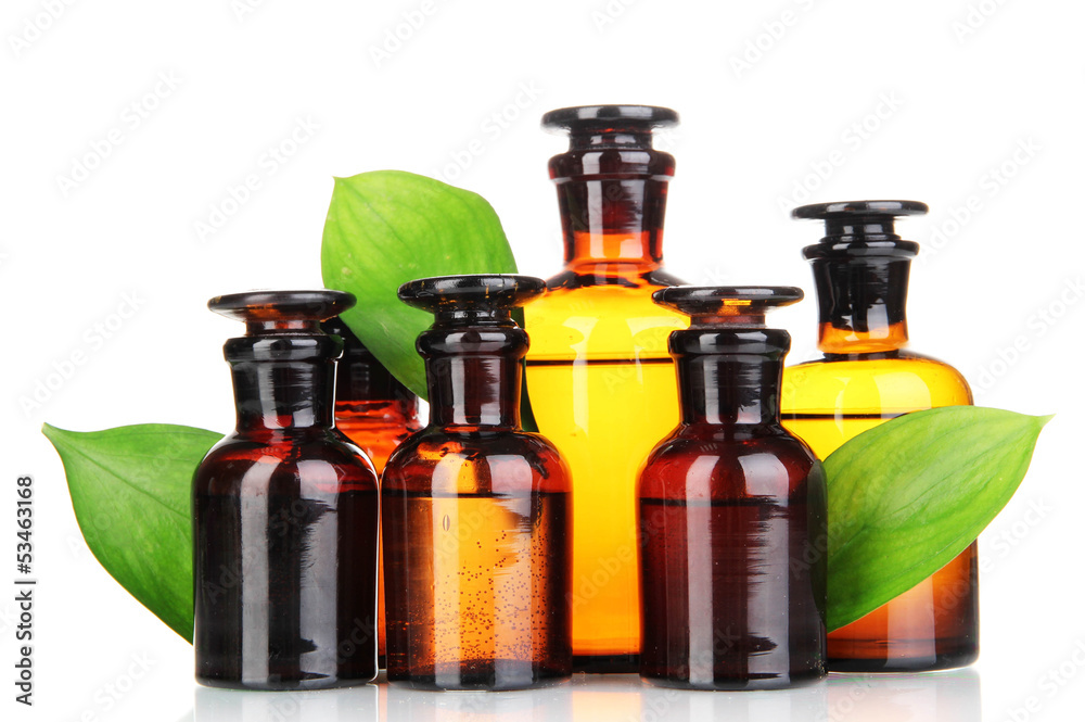 Medicine bottles isolated on white Medicine bottles isolated on white