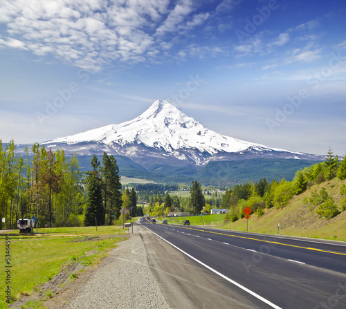 A beautiful mountain view from road