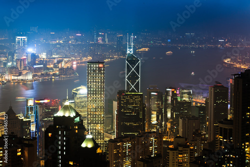 Photography Hong Kong's Victoria Harbour at night