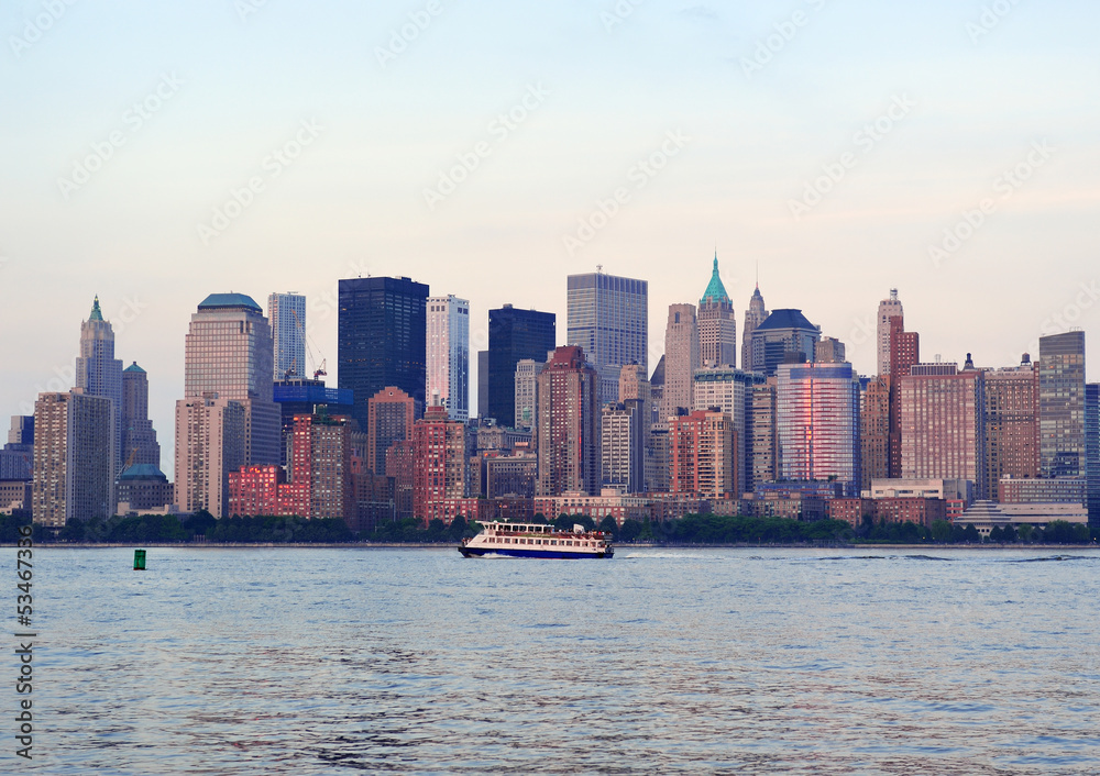 Fototapeta premium New York City Manhattan downtown skyline