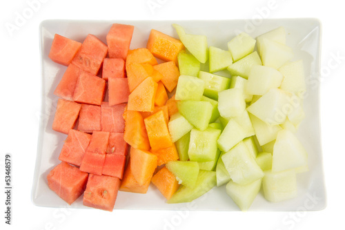 Cube Sized Melons And Honeydew