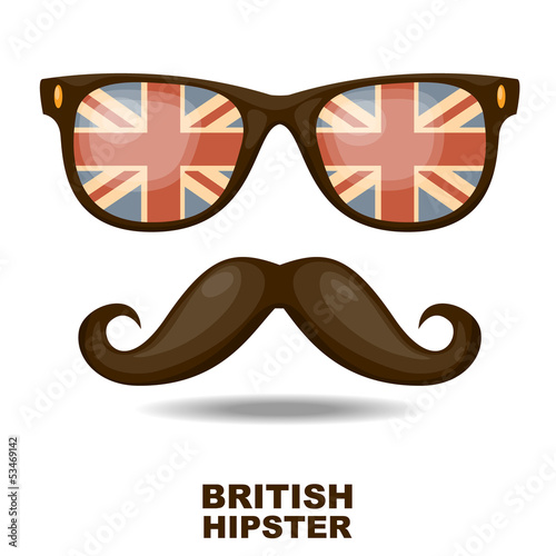 British hipster. Vector illustration