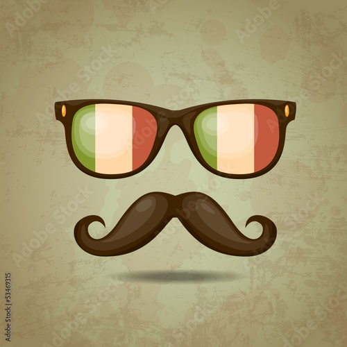 Italian Hipster. Vector illustration
