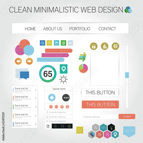 Clean minimalistic web graphics  - Designers toolkit