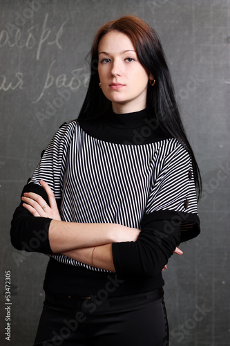 Female teacher in classroom