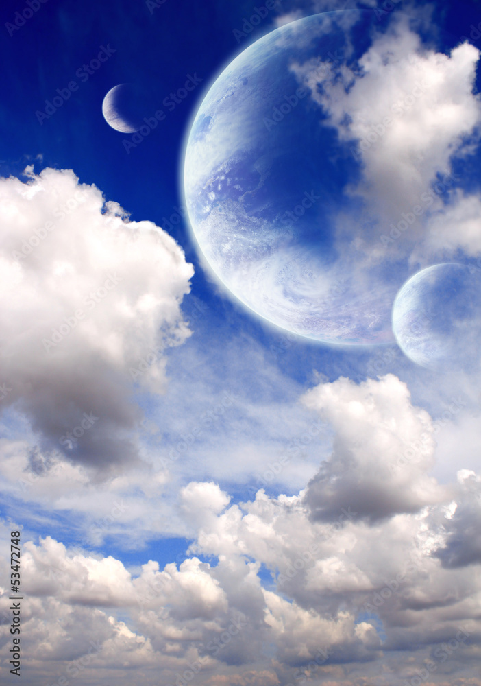 Sky in alien planet Sky in alien planet