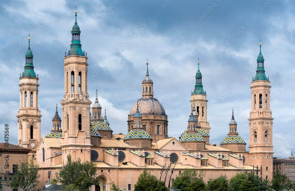 Pilar Cathedral in Zaragoza city Spain