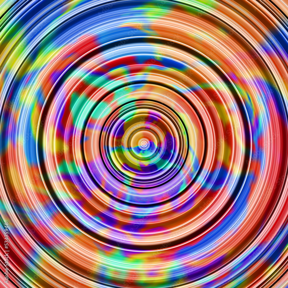 Warm colors abstract circles illustration.