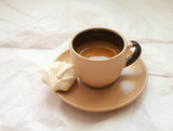Espresso coffee and meringue
