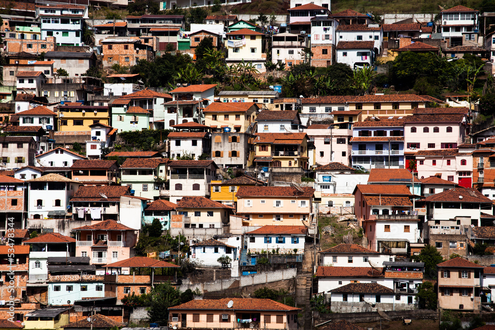 View of  city  Ouro Preto in Minas Gerais Brazil