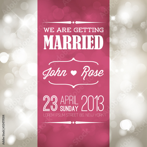 Vector Wedding invitation