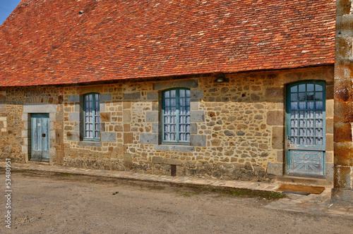 renaissance castle of Carrouges farm in Normandie