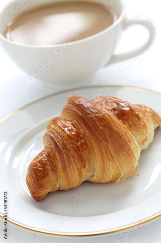 croissant and cafe au lait