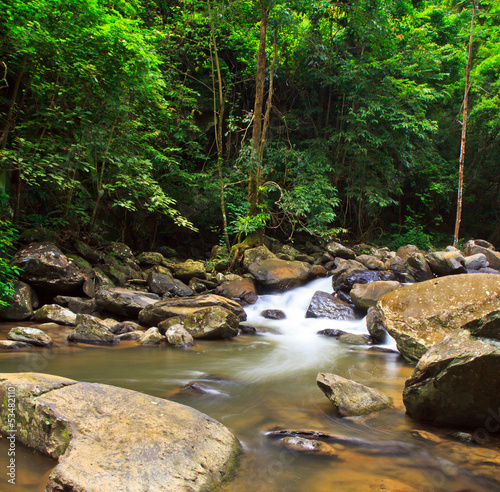 Waterfall in the forest of Thailand