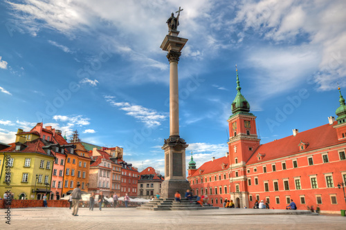 Canvas Print Old town in Warsaw, Poland
