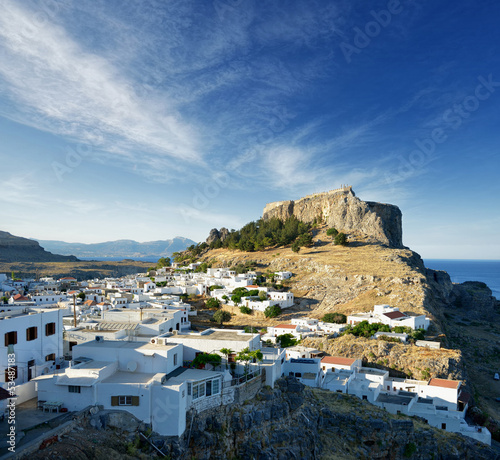 Greek town of Lindos on Rhodes
